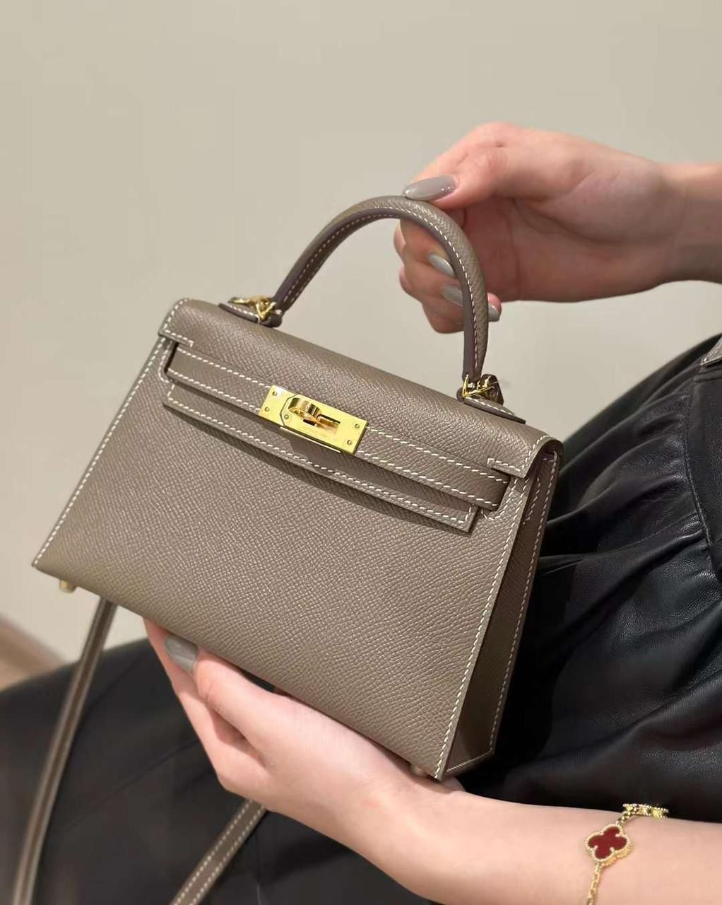 LEATHER MINI KELLY 20 II - Meya Luxury Brand