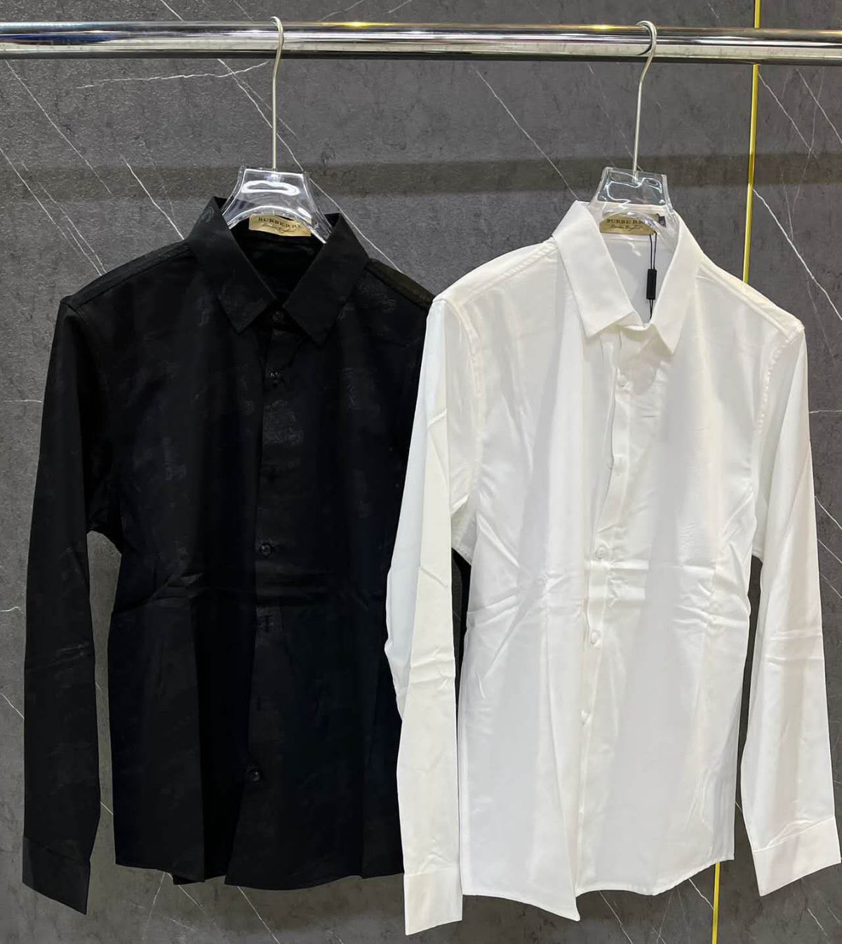 Meya Luxury Brand Burberry Men's Shirt – White – Polyester & Synthetic
