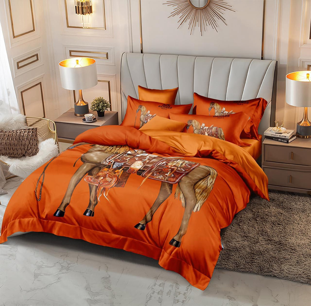 Hermes Bed Sheet Set