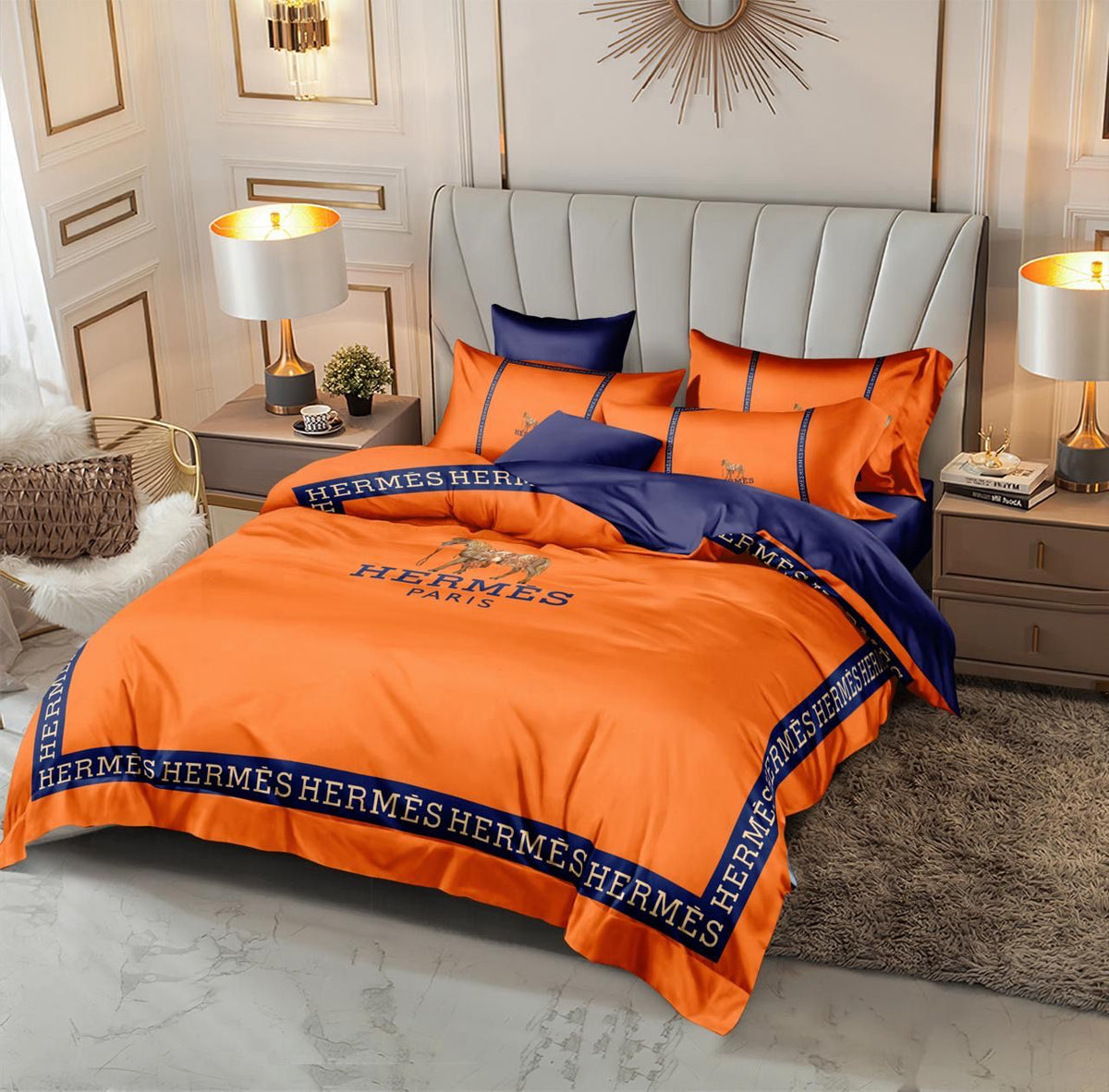 Hermes Bed Sheet Set