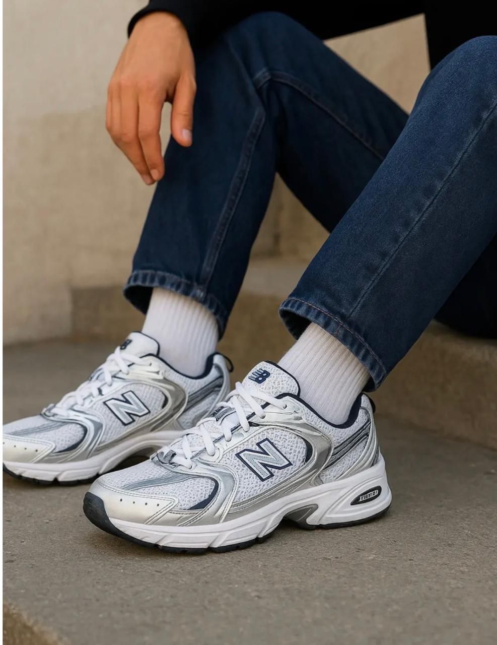 New Balance Shoes – White, Black, Blue, And Beige