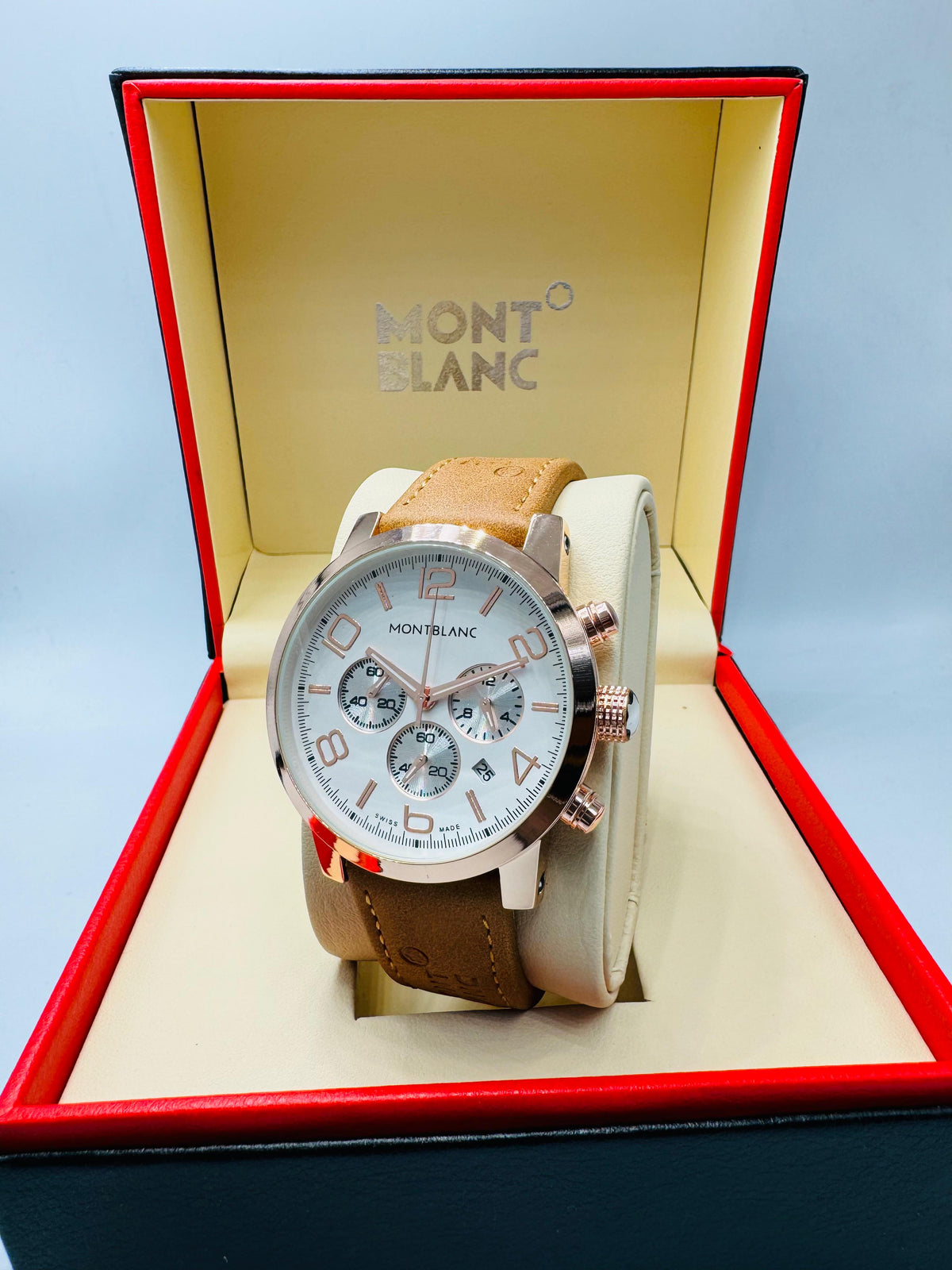 Montblanc Swiss Golden Dial Men's Watch - Meya Luxury Brand