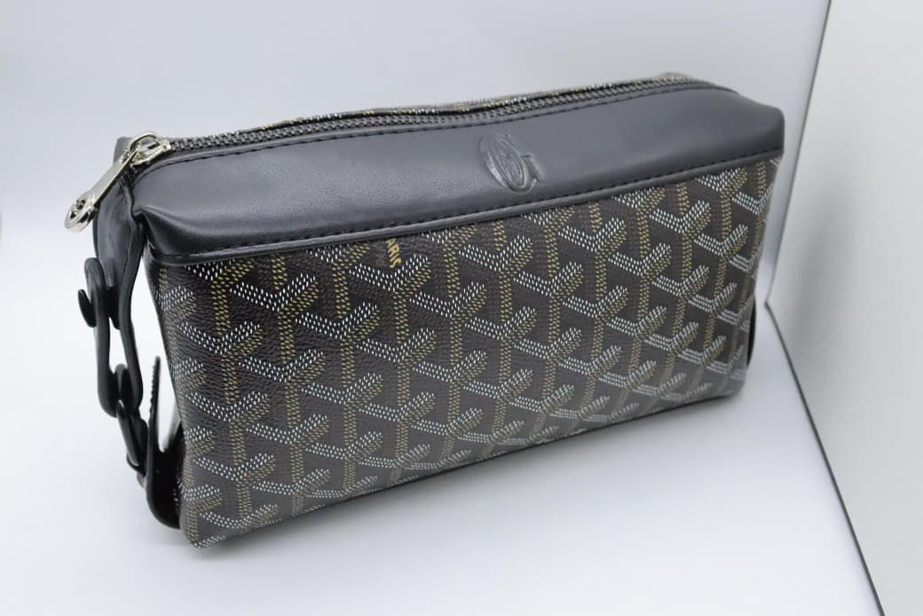 Meya Luxury Brand Goyard Men's Crossbody Bag – Geometric – Faux Leather & Canvas