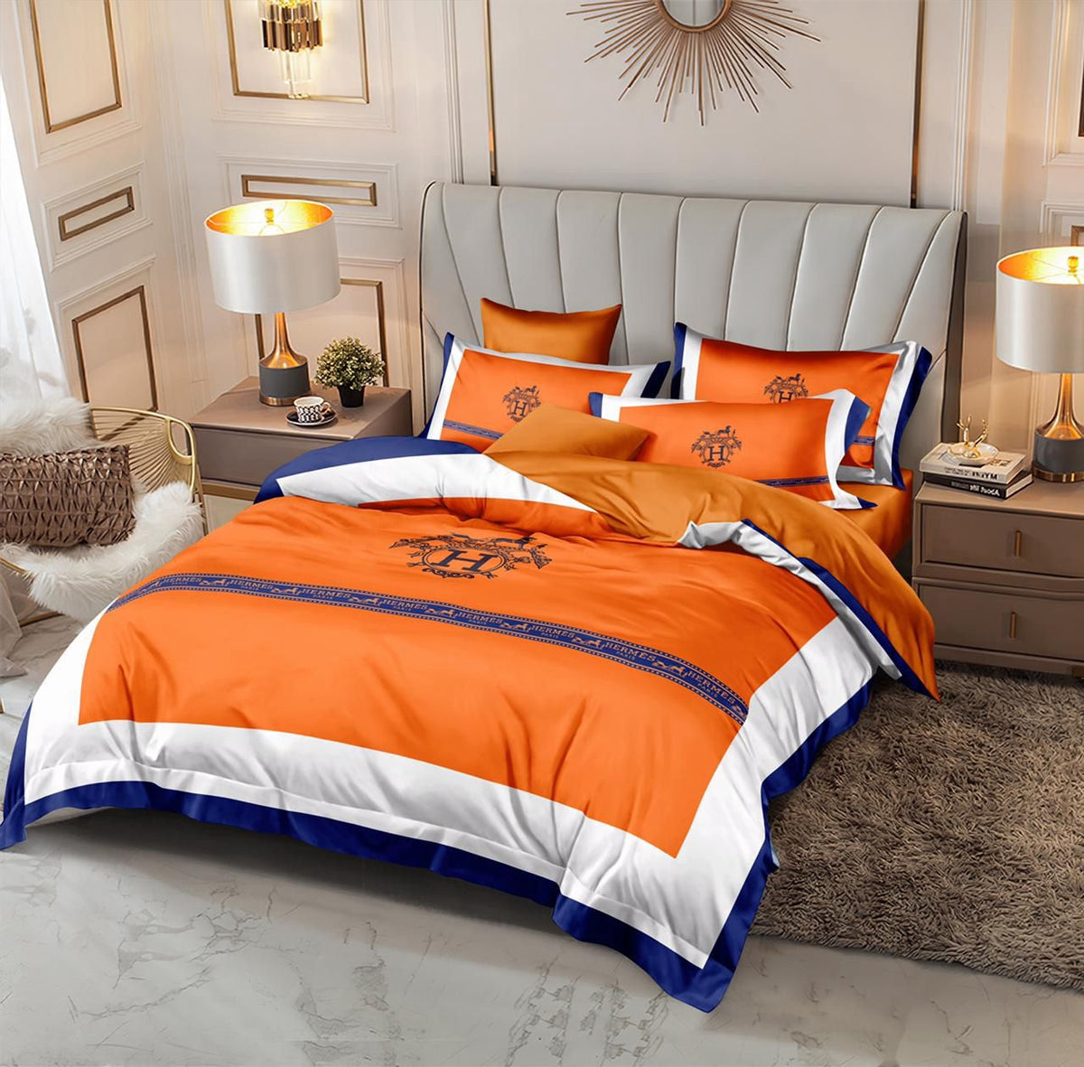 Hermes Bed Sheet Set