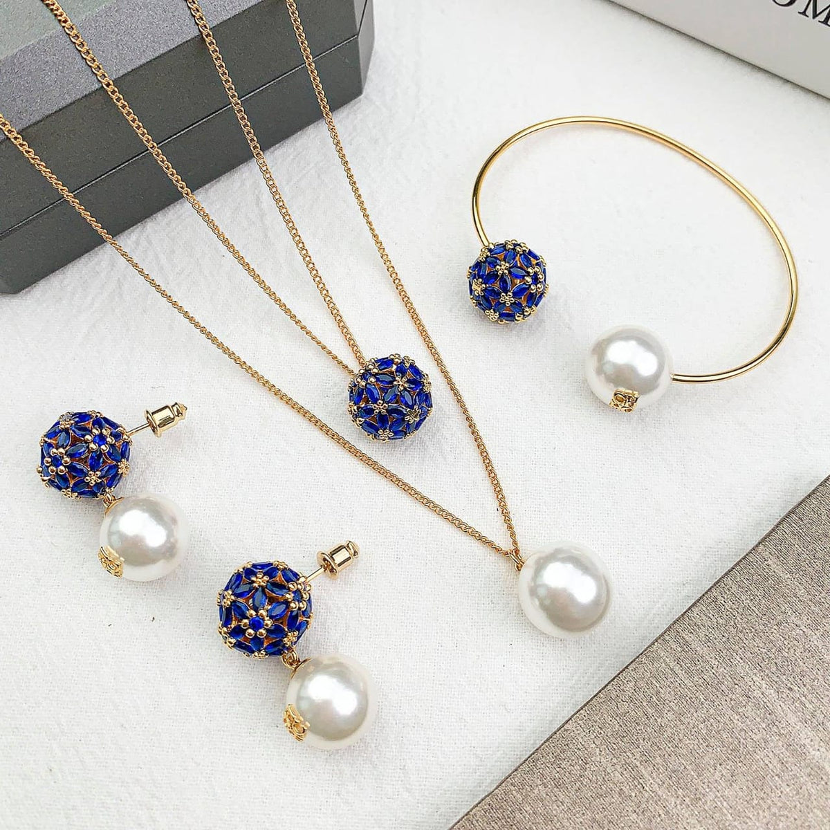 New high-end women's classic noble pearl jewelry set - Meya Luxury Brand