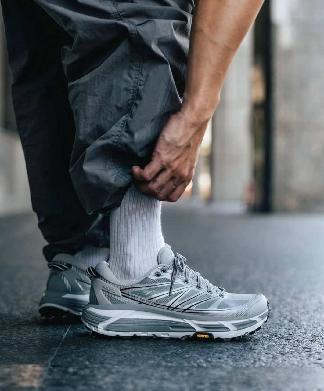 HOKA Mafate Speed 2 Stellar Grey Galactic Grey sneakers at Meya Luxury Brand