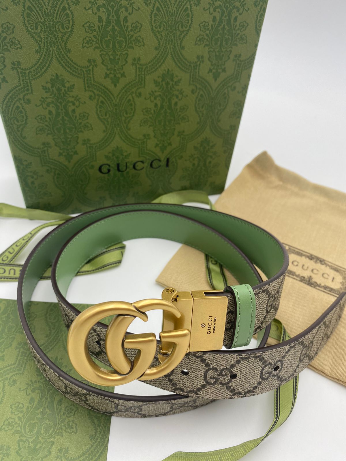 GUCCI GG Supreme Reversible Belt - Meya Luxury Brand