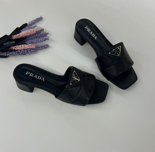 Prada Women Quilted Nappa Leather Sabots - Meya Luxury Brand