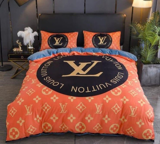 Louis Vuitton King Size Bedsheet Set - Meya Luxury Brand