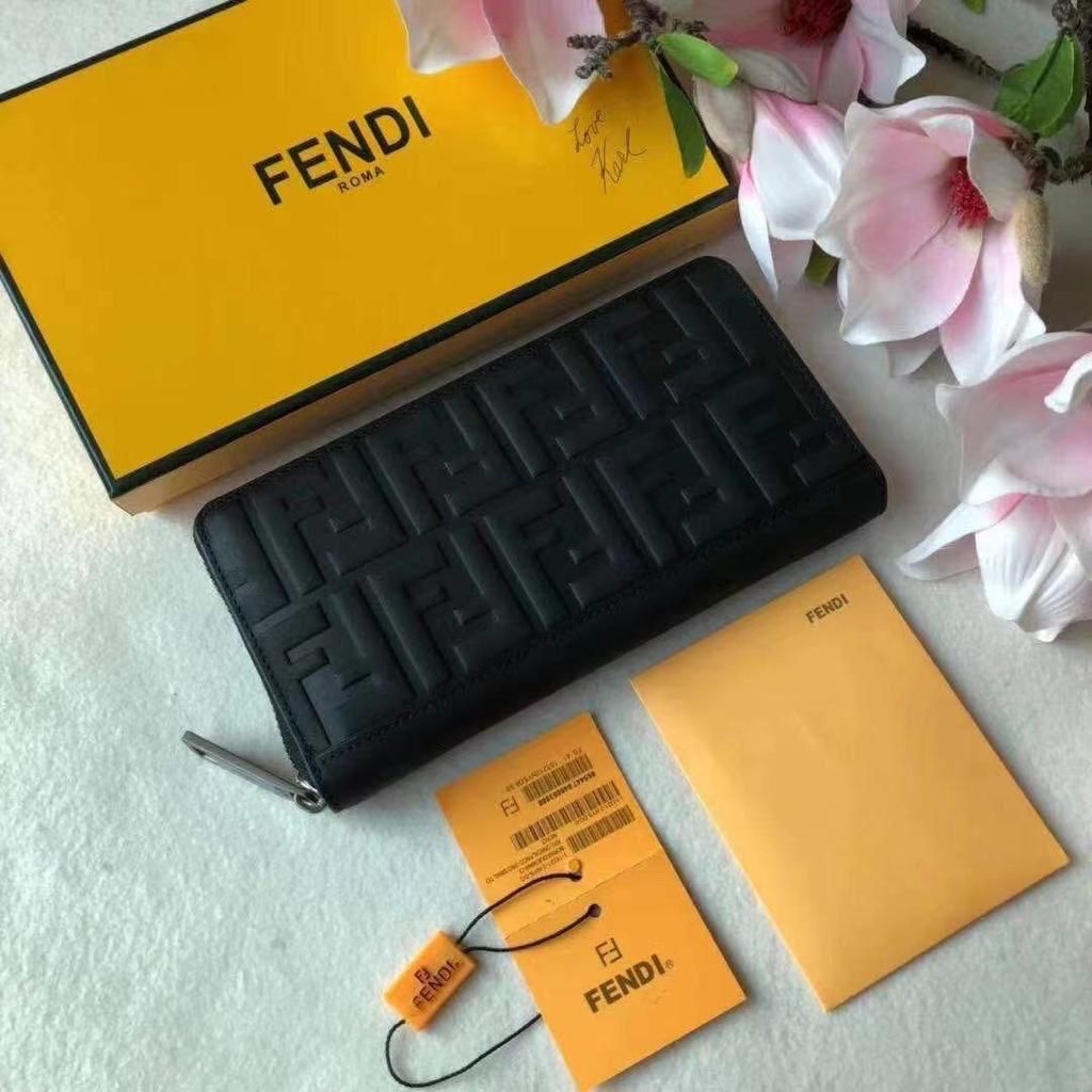 Fendi wallet embossed pattern - Meya Luxury Brand