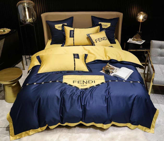 Fendi King Size Bedsheet Set - Meya Luxury Brand