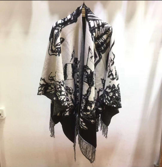Women Fashion Cape Shawl - Meya Luxury Brand