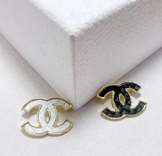 Channel Signature Brooch - Meya Luxury Brand