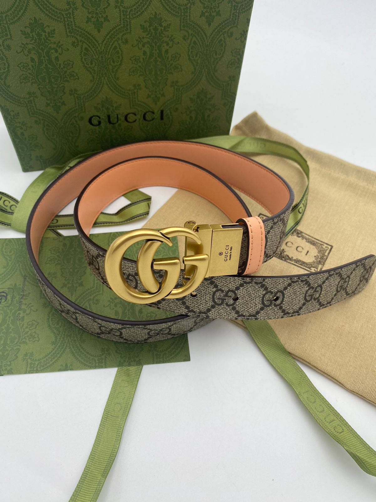 GUCCI GG Supreme Reversible Belt - Meya Luxury Brand
