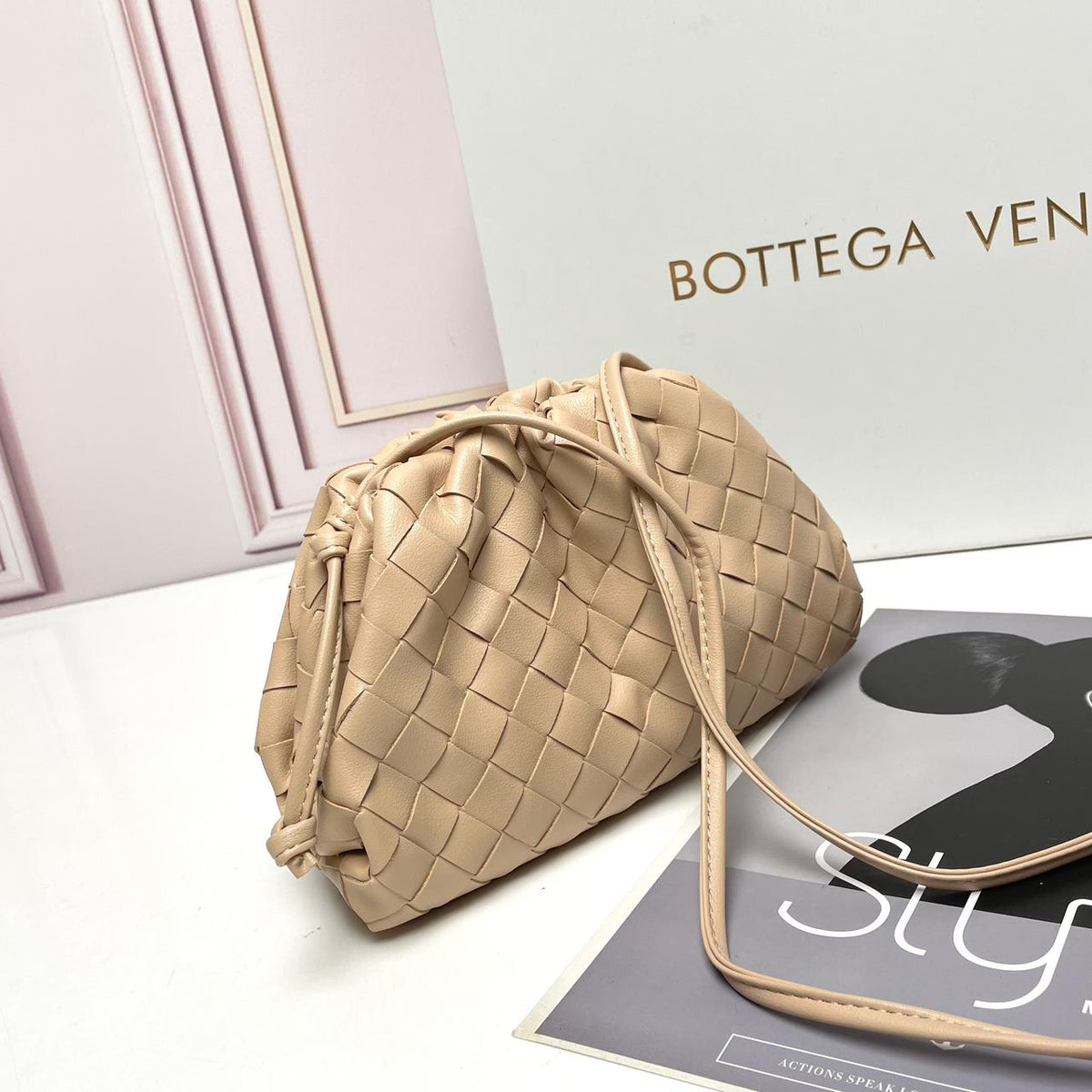 BOTTEGA VENETA Nappa Intrecciato Medium Size Bag