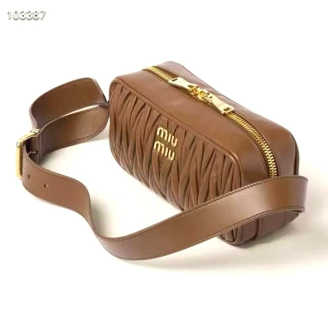 Miu Miu Matelassé Nappa Leather Shoulder Bag - Meya Luxury Brand
