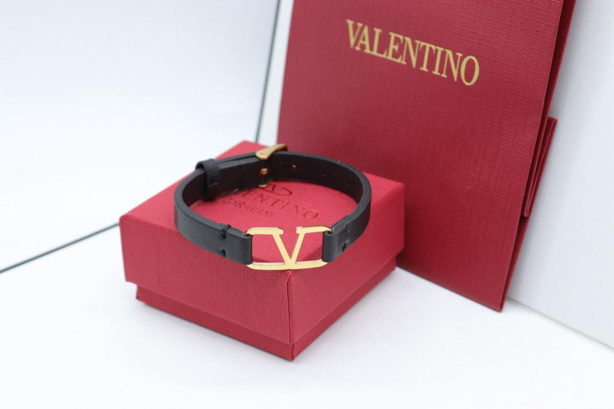 Valentino Signature Men's Leather Bracelet - Meya Luxury Brand