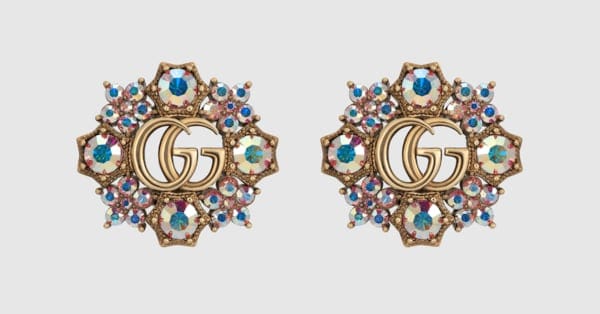 GUCCI Crystal Flowers Earrings - Meya Luxury Brand