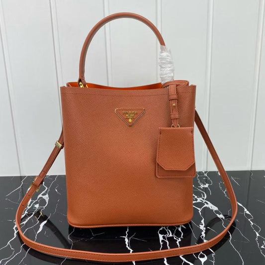 Prada Embossed Bucket Bag - Meya Luxury Brand