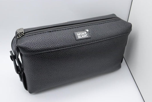 Meya Luxury Brand Montblanc Men's Neck Pouch – Black – Synthetic & Faux Leather