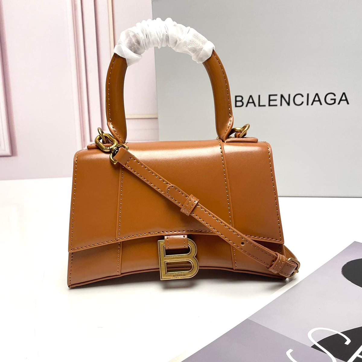 Balenciaga Hourglass top-handle tote bag - Meya Luxury Brand