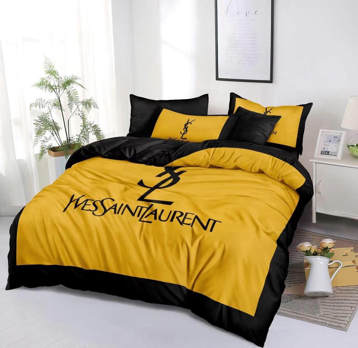 YSL Bed Sheet Set
