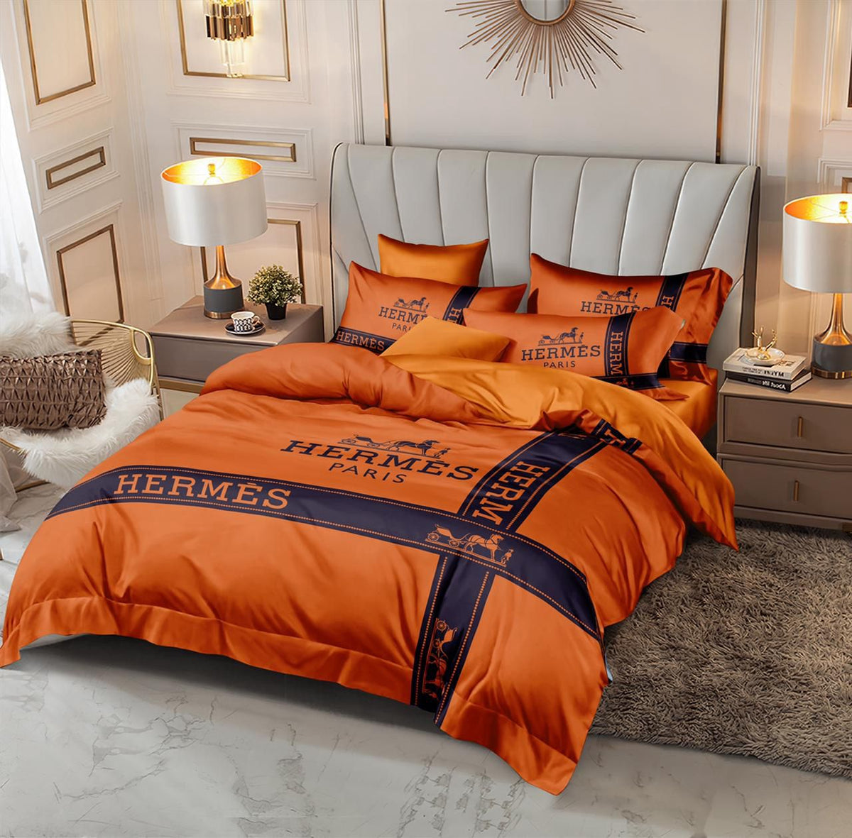 Hermes Bed Sheet Set