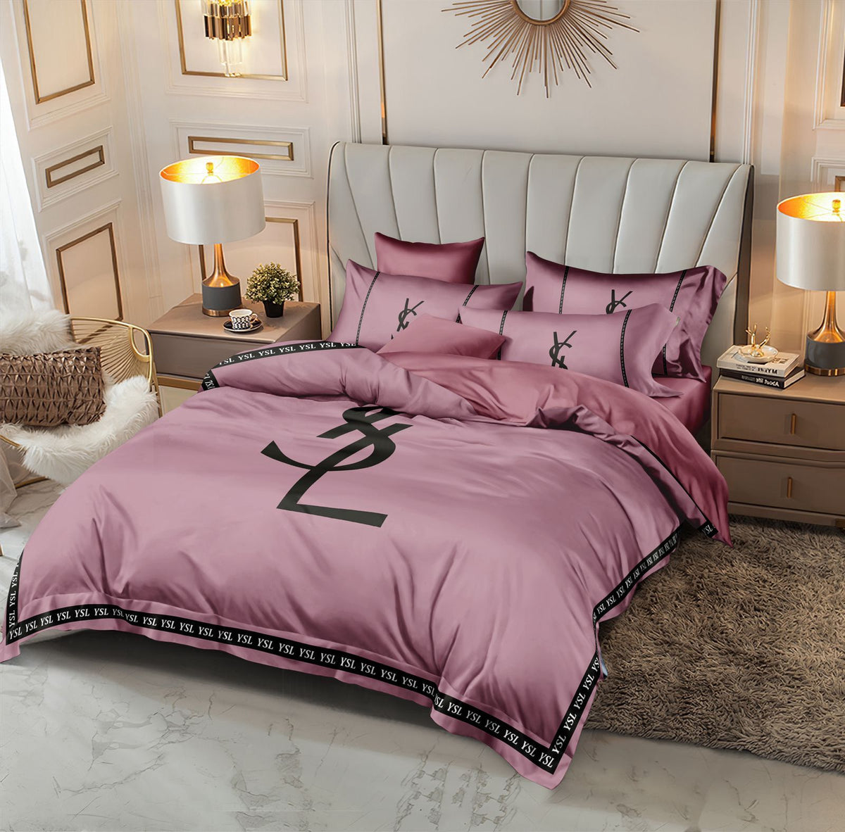YSL Bed Sheet Set