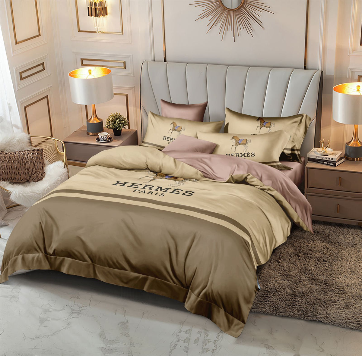Hermes Bed Sheet Set