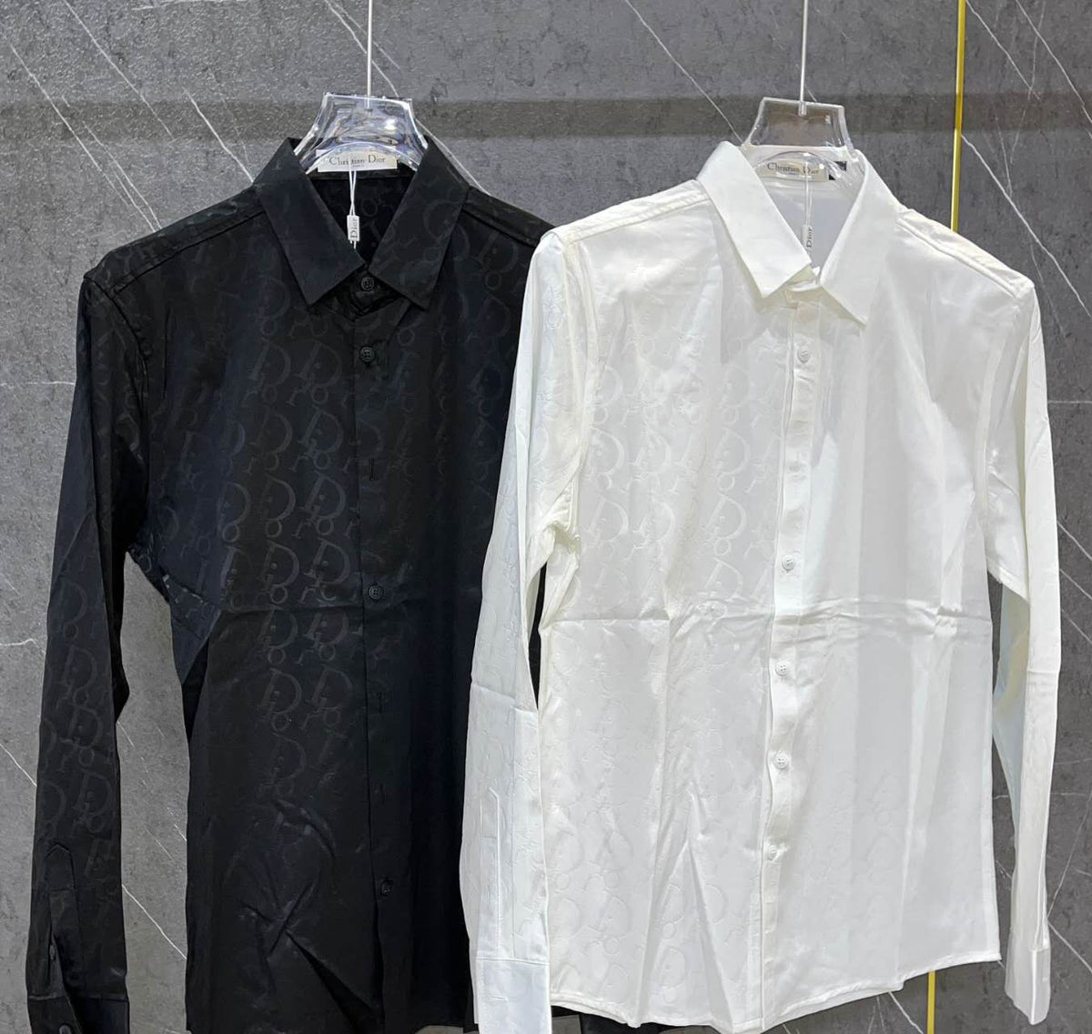 Meya Luxury Brand Dior Men's Shirt – White – Polyester & Synthetic