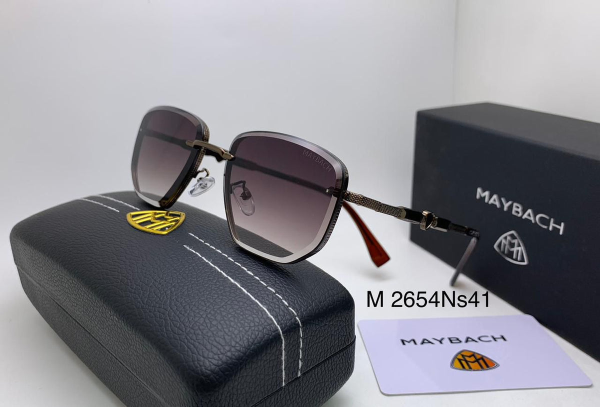 Meya Luxury Brand Maybach Men's Sunglasses – Gold & Gray