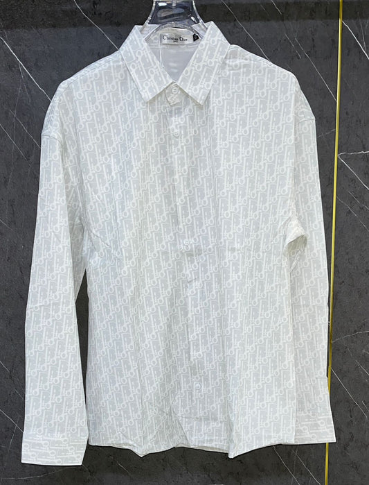 Meya Luxury Brand Dior Men's Shirt – White – Synthetic & Cotton