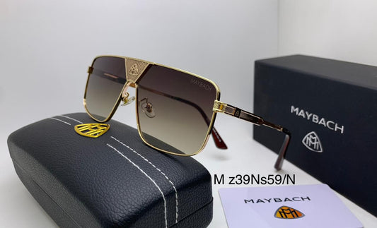 Meya Luxury Brand Maybach Men's Sunglasses – Gold & Gray
