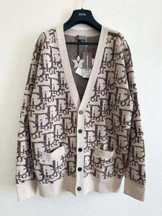 DIOR OBLIQUE CARDIGAN Wool Jacquard - Meya Luxury Brand