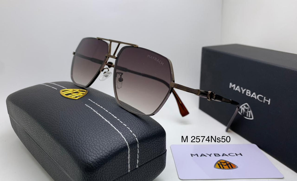 Meya Luxury Brand Maybach Men's Sunglasses – Gold & Gray