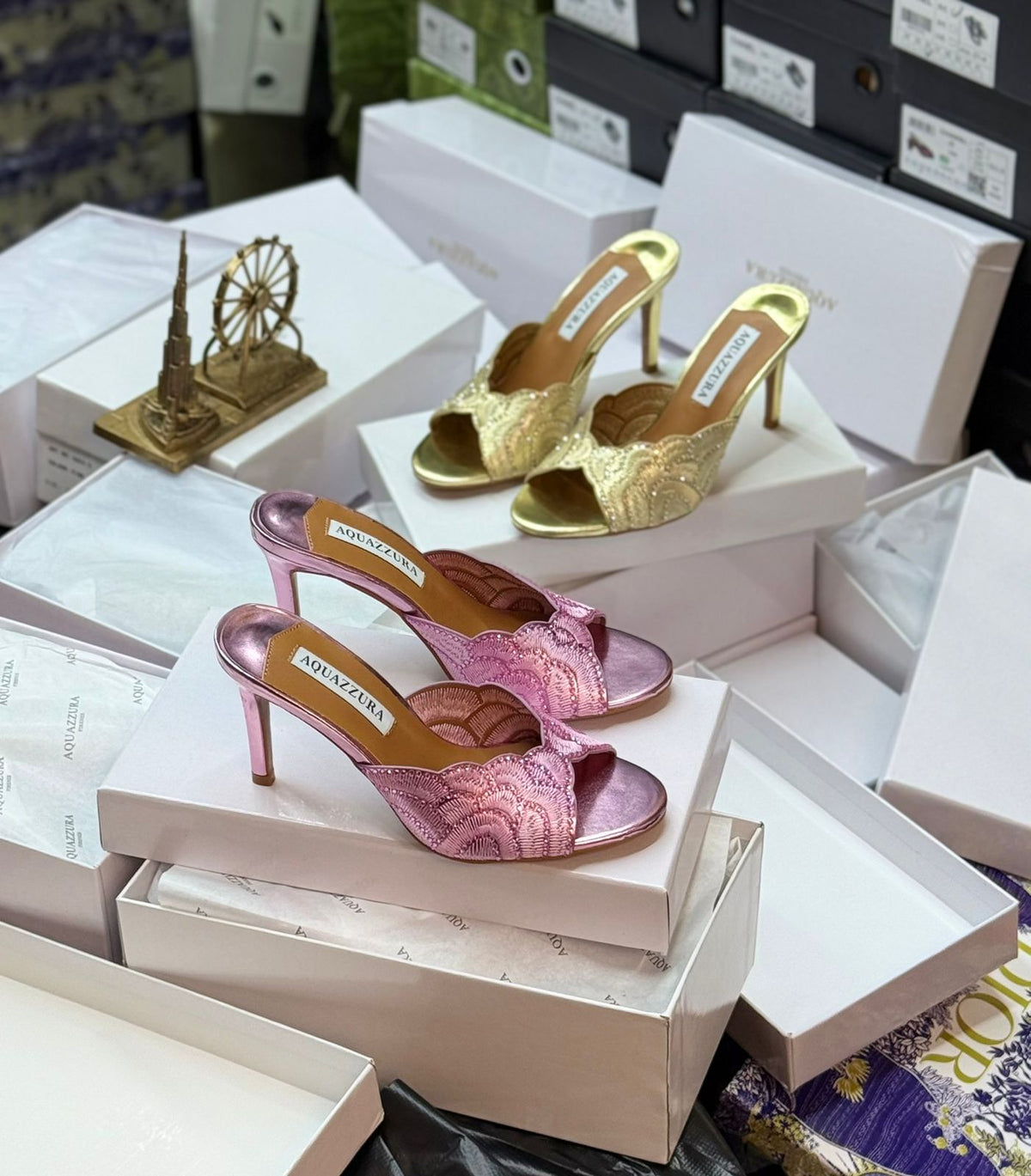 Aquazzura Women's Mule Heels - Meya Luxury Brand