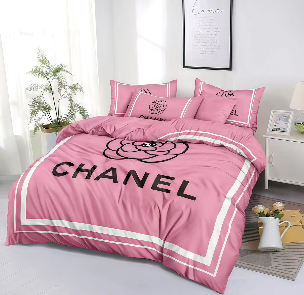 Chanel King Size 6-Piece Bed Sheet Set - Meya Luxury Brand
