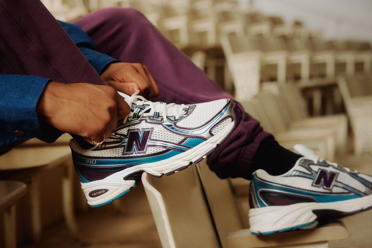 New Balance 740 Sneakers, White Burgundy & Silver - Meya Luxury Brand