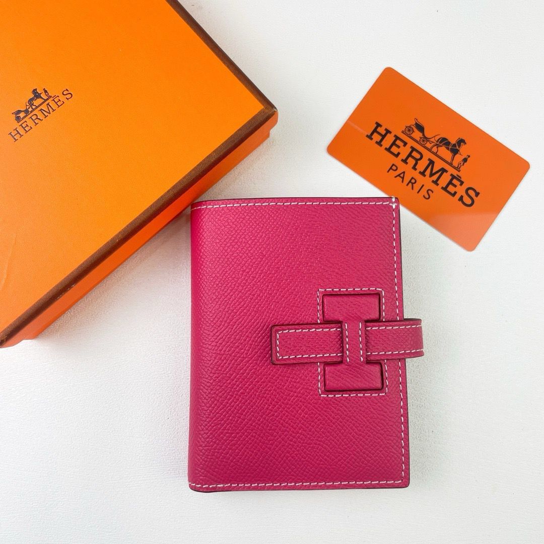 Meya Luxury Brand Hermès Men's Wallet – Brown & Orange – Leather