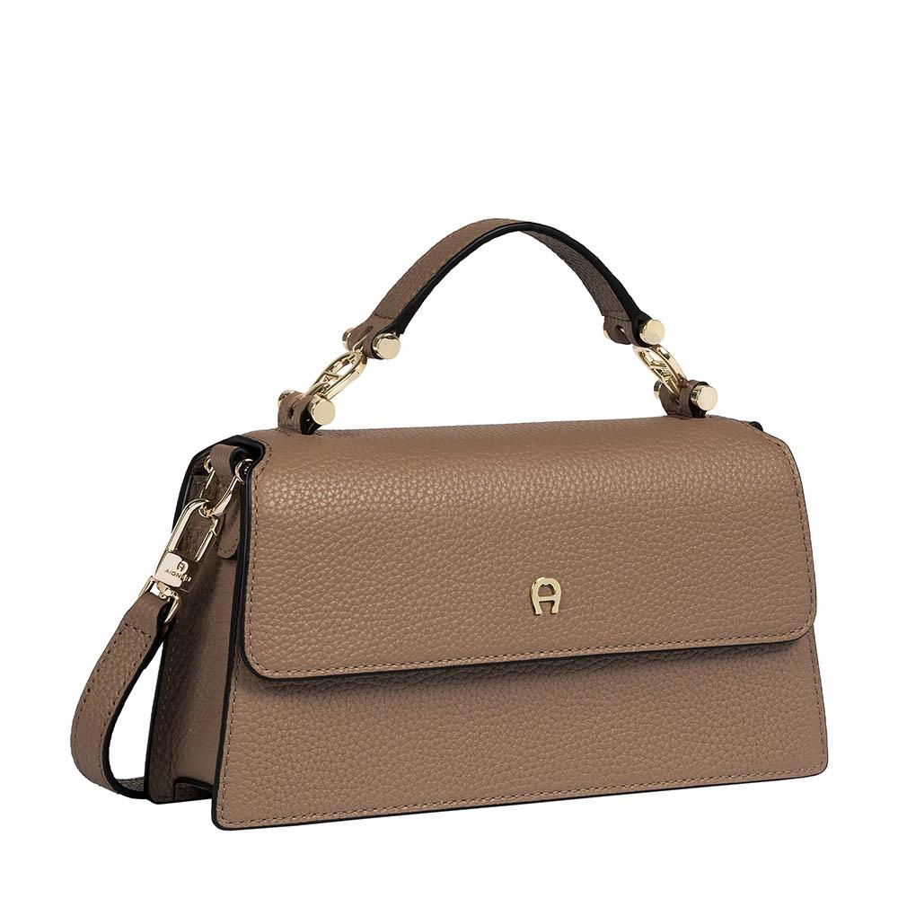 Taupe Aigner structured women’s handbag