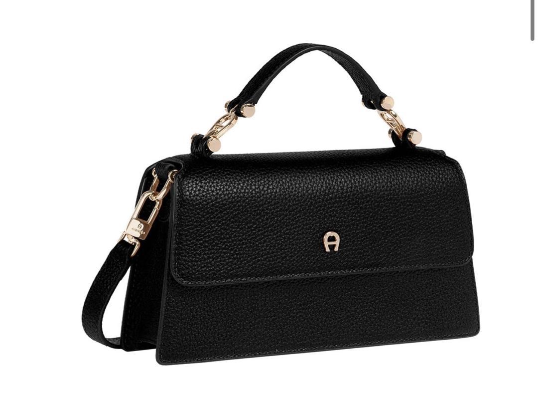 Black Aigner women’s handbag with top handle