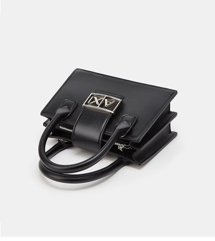 Armani Exchange handbag front logo detail