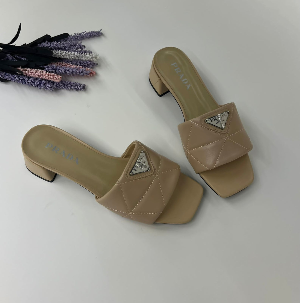 Prada Women Quilted Nappa Leather Sabots - Meya Luxury Brand