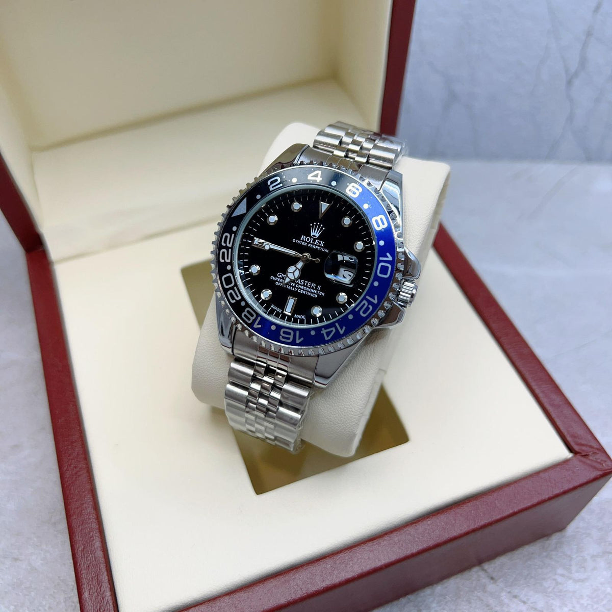 Meya Luxury Brand Rolex Men's Watch – Analog – Water-Resistant & Date Display