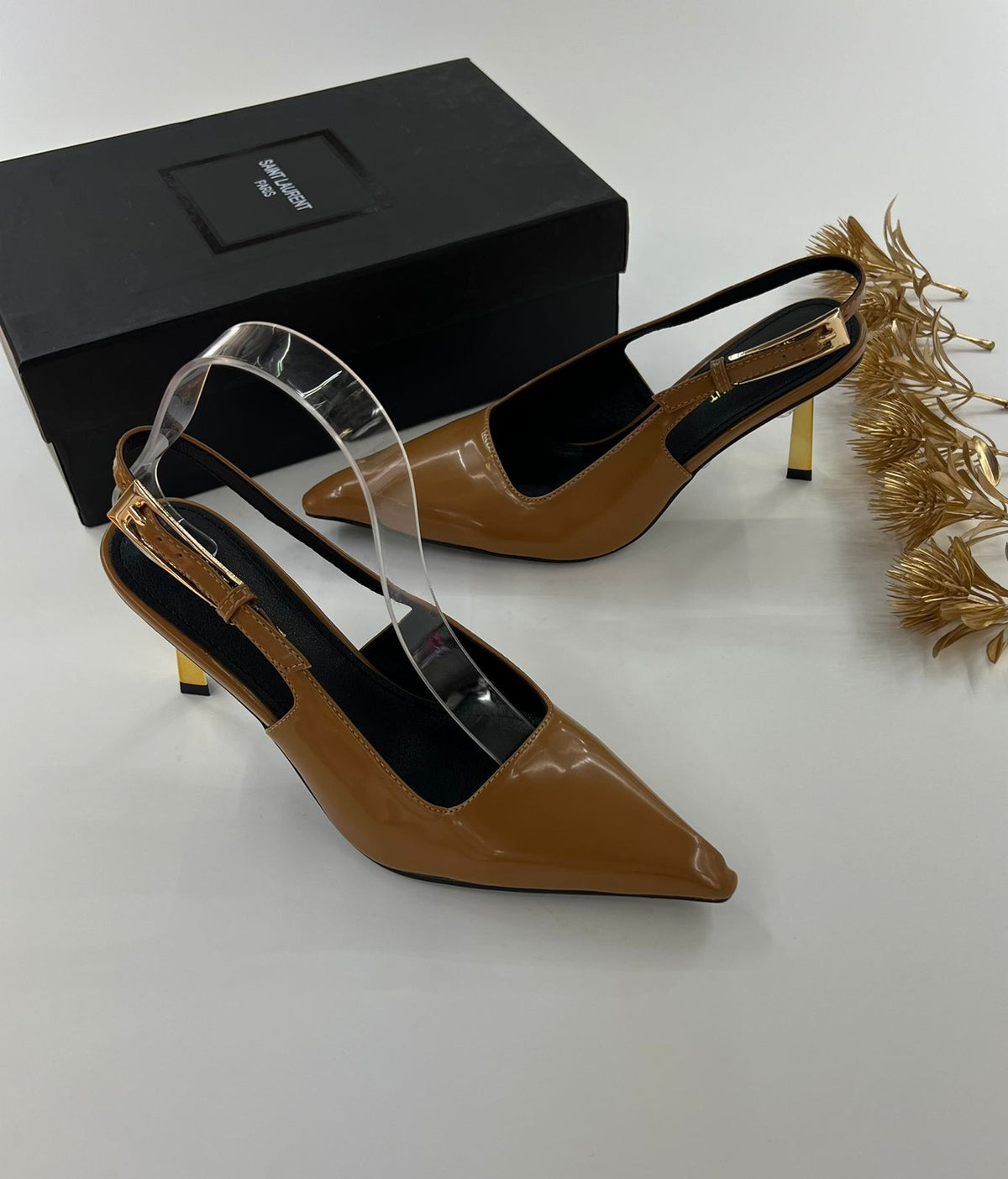 Saint Laurent YSL Women Lee Slingback Pumps - Meya Luxury Brand