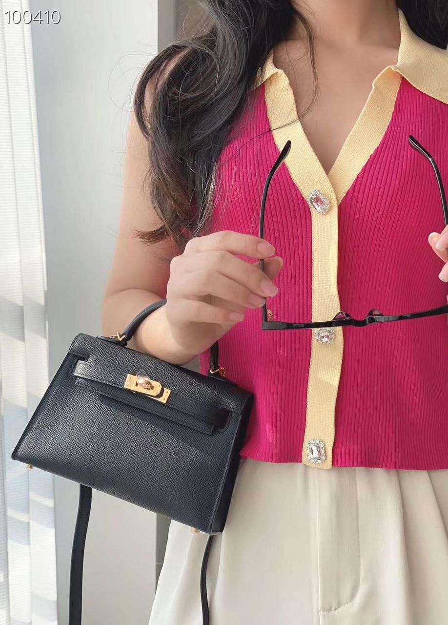 LEATHER MINI KELLY 20 II - Meya Luxury Brand