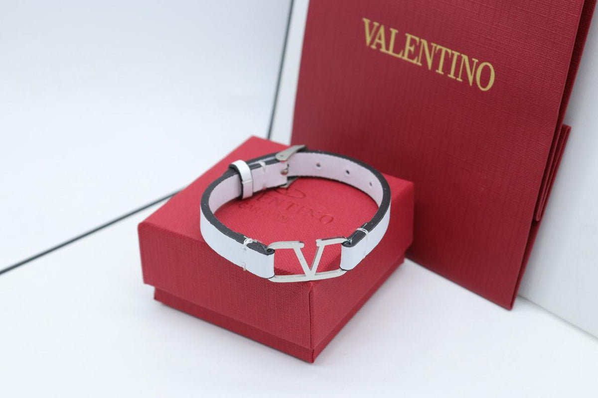 Valentino Signature Men's Leather Bracelet - Meya Luxury Brand