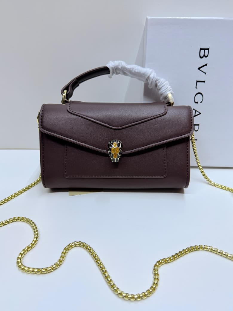 Brown BVLGARI women’s mini top-handle bag