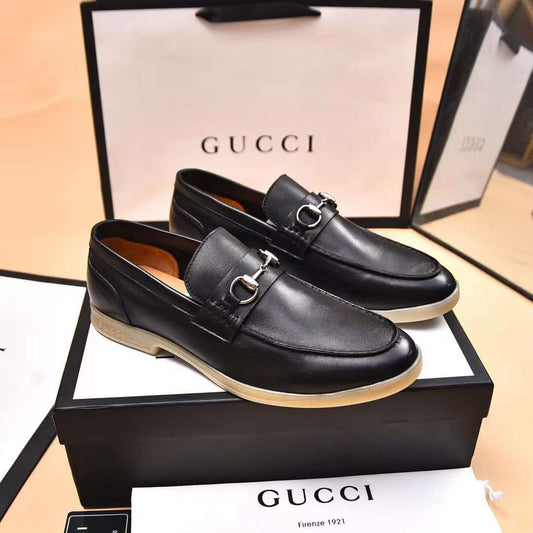 Meya Luxury Brand Gucci Men's Shoes – Black – Leather