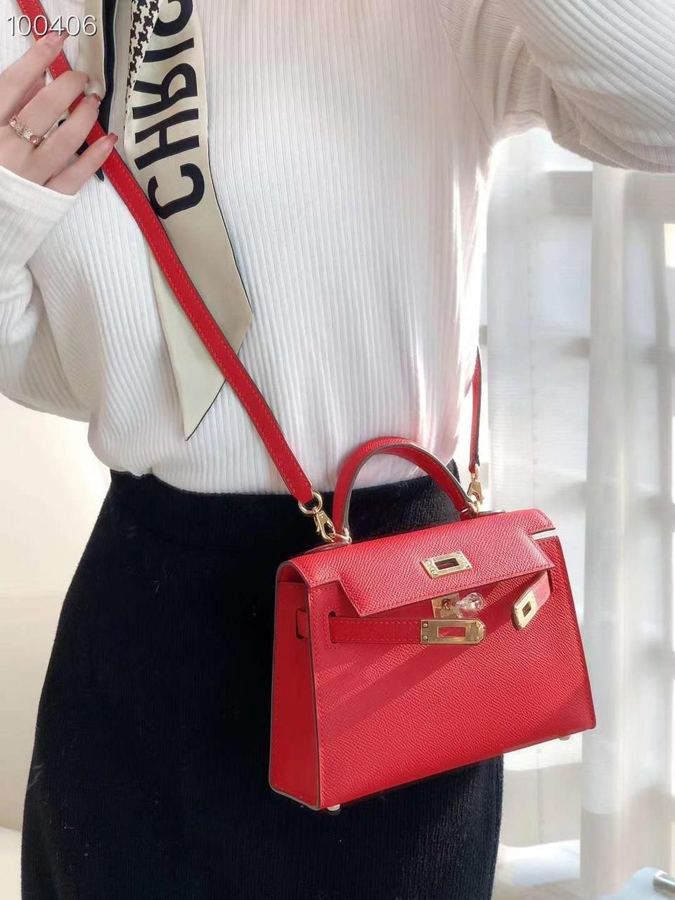 LEATHER MINI KELLY 20 II - Meya Luxury Brand